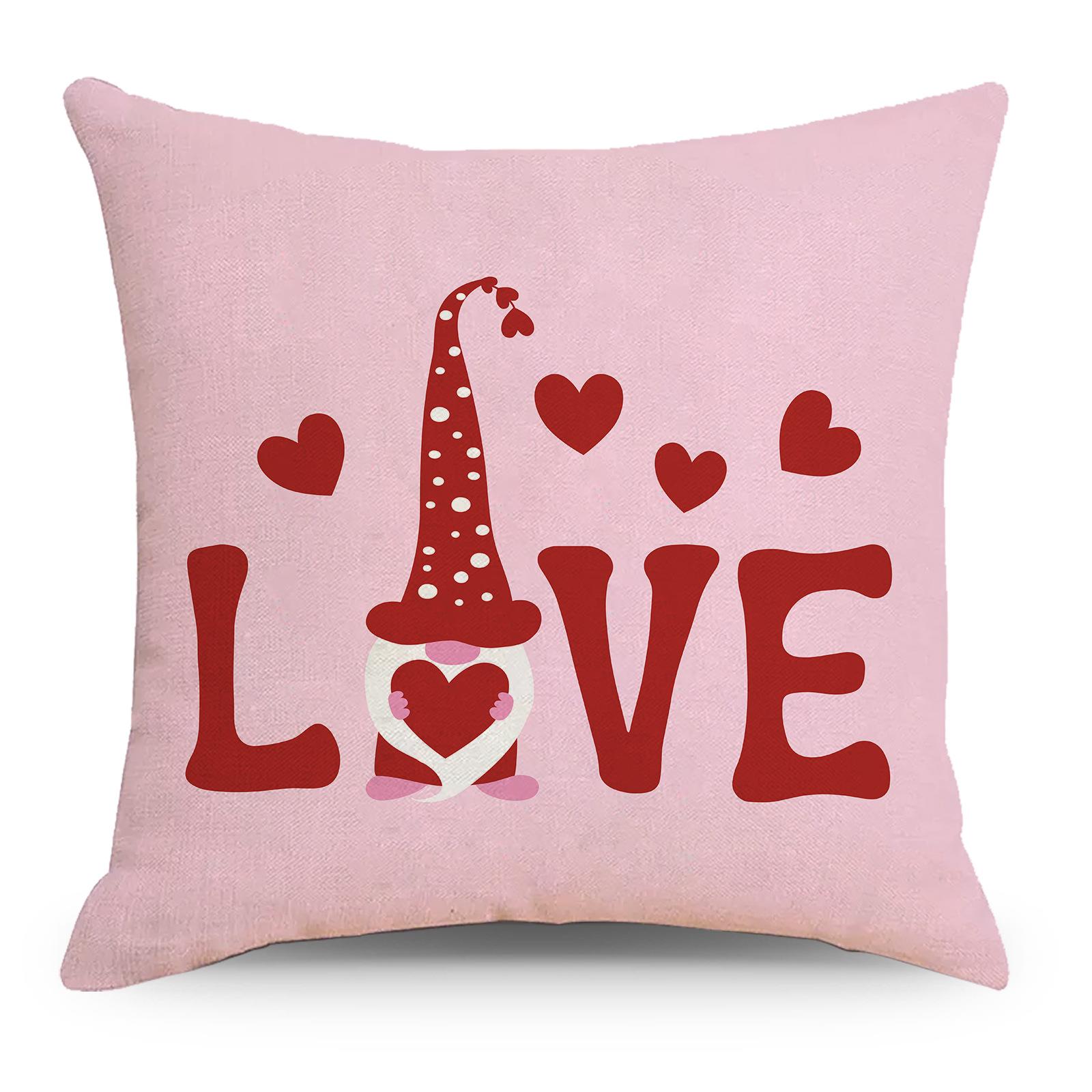 

New Valentine S Day Pillow Case Wish Love Holiday Home Pillow Cushion Cover Premium Durable Quality Useful Practical 45 * 45Cm without pillow core