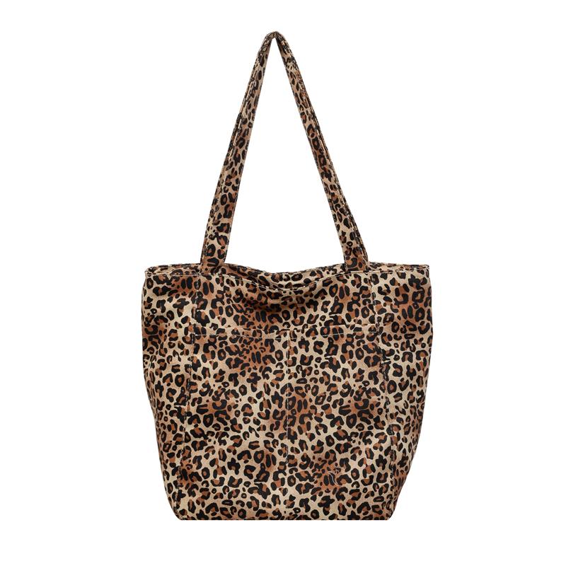 Borsa Tote Stampa Leopardo Grande Capacità Borsa a Spalla Casual Borsa a Mano Quotidiana per Donne