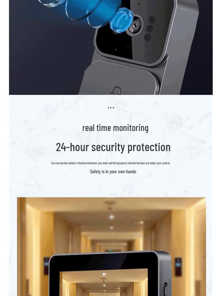 Smarte kabellose Tuya Video-Türklingel mit WLAN-Fernüberwachung, Gegensprechanlage und Nachtsicht