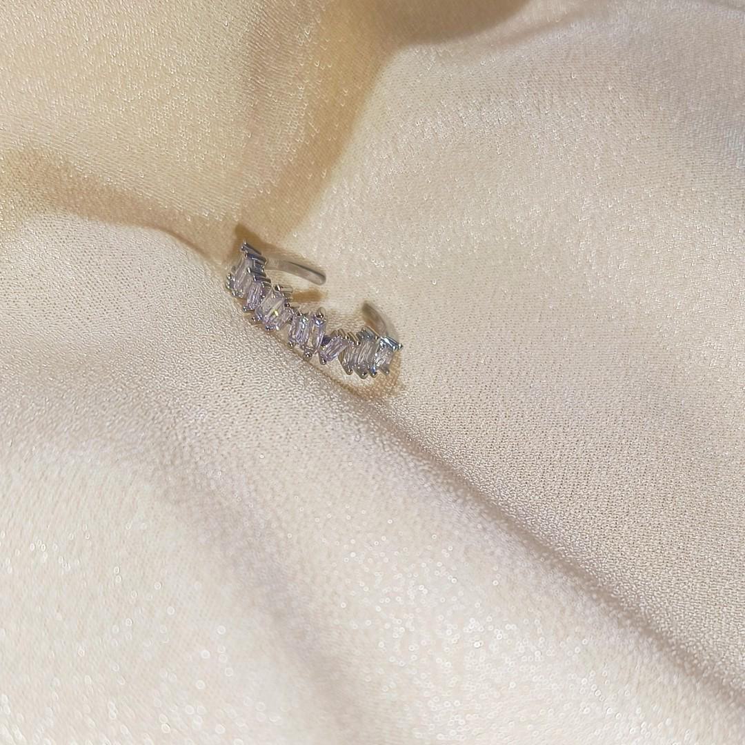 

Wanli Jewelry | Кольцо в стиле «лес» с бриллиантами и неровной формой для женщин open ring серебряный