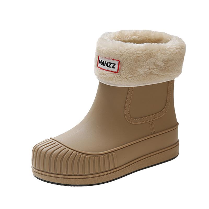 Fashion rain shoes women's inner height increase waterproof shoes fashion outer wear rubber shoes short rain boots women's adult water boots