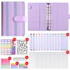 Gradient Stripe Loose-Leaf Planner - Trendy Student Notes Book