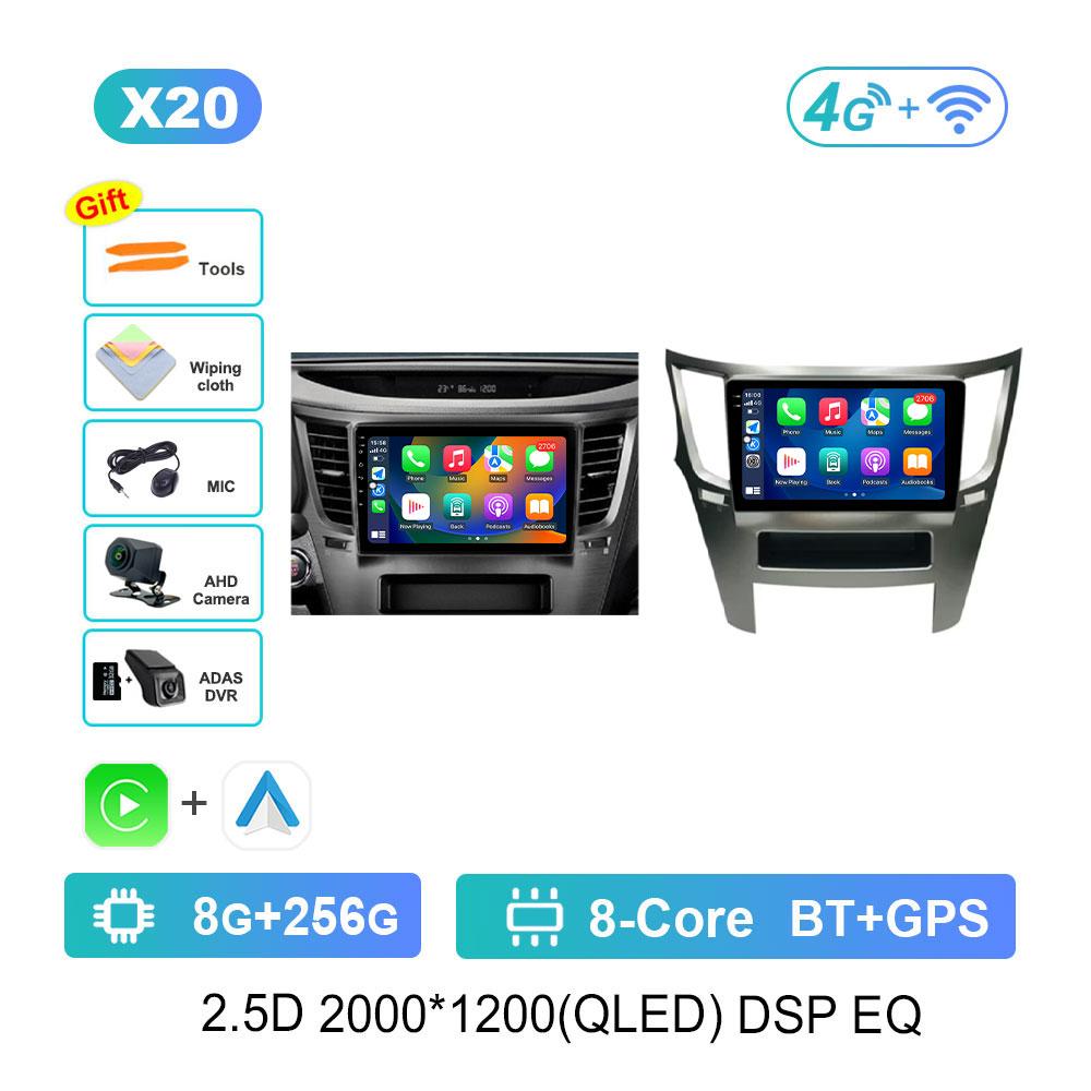 Android 14 Car Video Multimedia Player for Subaru Outback 4 BR Legacy 5 2009 - 2014 GPS DSP Stereo WiFi Bluetooth 4G Auto Tools