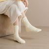 Screw Thread Coral Fleece Socks Thickened Mid Tube Socks Women Kawaii Floor Plush Socks  Female