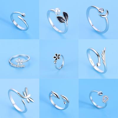 Hot 925 Sterling Silver Ring AAA Zircon Adjustable Simplicity Fashion Exquisite Women Jewelry Accessories Wedding Party Gift