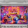 80s Retro Party Backdrop Decorations - Neon Sign "80s Party" Birthday Party Wedding Photography Studio
