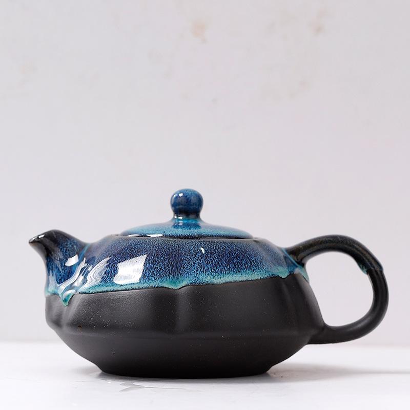 Kiln change Tianmu Kung Fu tea set, company event opening gift, accompanying gift, Guochao business gift