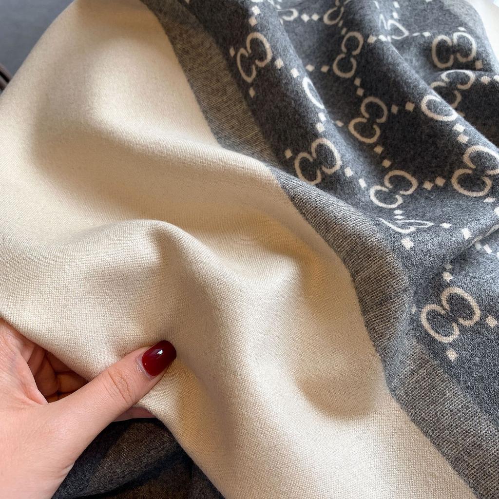 Imitation Cashmere Women'S Air Conditioner Decorative Shawl Warm Extended Scarf Classic Scarf Fringed Silk Scarf