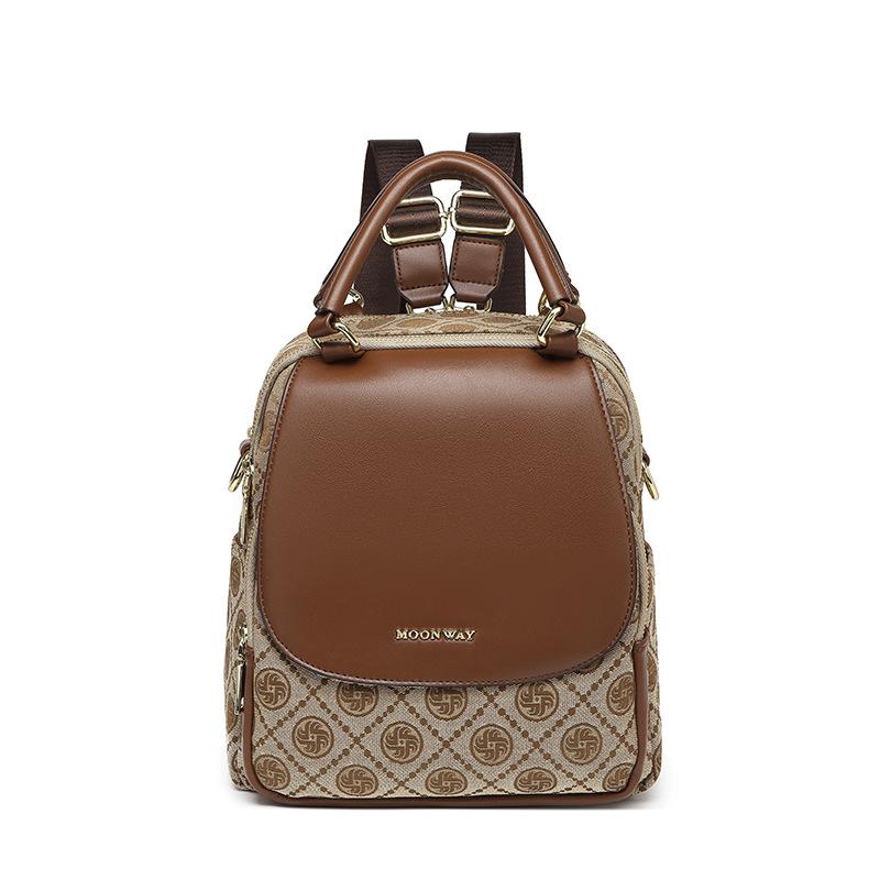 

Новая женская сумка модный тренд высокое чувство школьная сумка повседневный универсальный рюкзак повседневный универсальный рюкзак коричневый