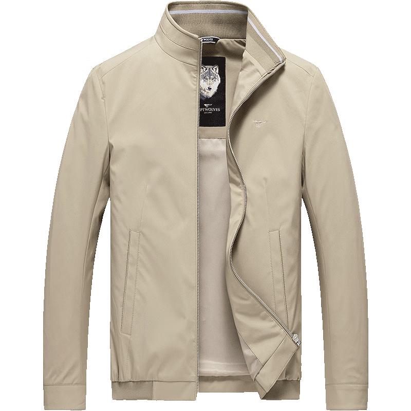 SEPTWOLVES Men's Business Casual Stand-Collar Jacket