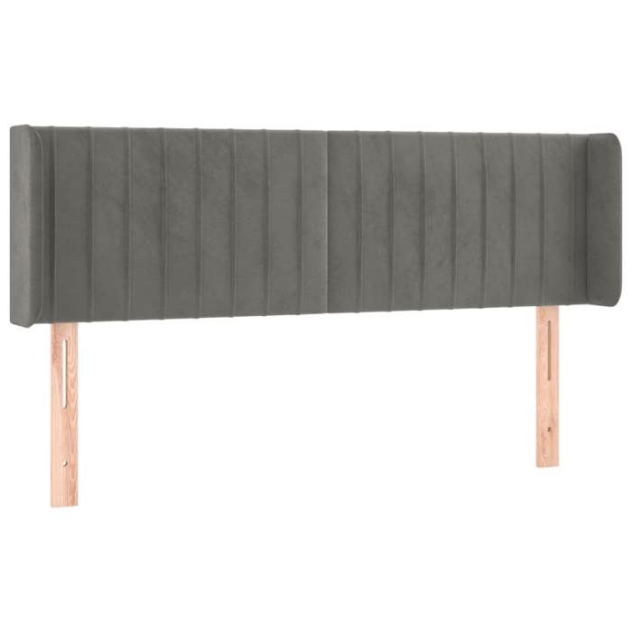 VidaXL LED Headboard Bedroom Furniture Double Bed Accessory Head of Bed Frame Interior Light Grey 3123522