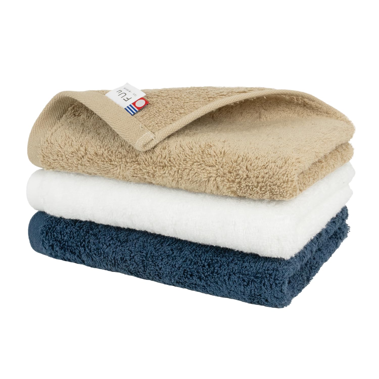 

oruTa Imabari Face and Gentle on the Perfect for the or After a Assorted A Towels, 3-Piece Set, 100% Cotton, Thick, Soft, Absorbent, Skin,