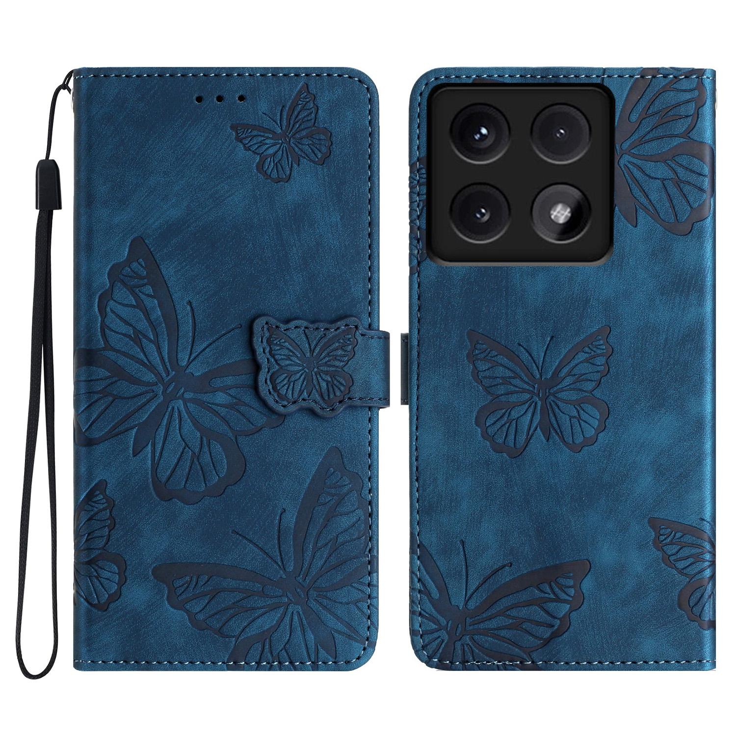 

For Xiaomi 14T Case Butterfly Design Flip Wallet Leather Phone Cover Skin-Touch F