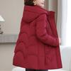 Plus Size XL-6XL Middle Age Women's Puffer Jacket Winter Outerwears Hooded Elegant Thick Warm Down Coats