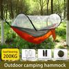 Camping Hammock With Mosquito Gnats Net Breathable Lightweight Portable Single Hammock With Tree Straps Indoor Outdoor Hammock