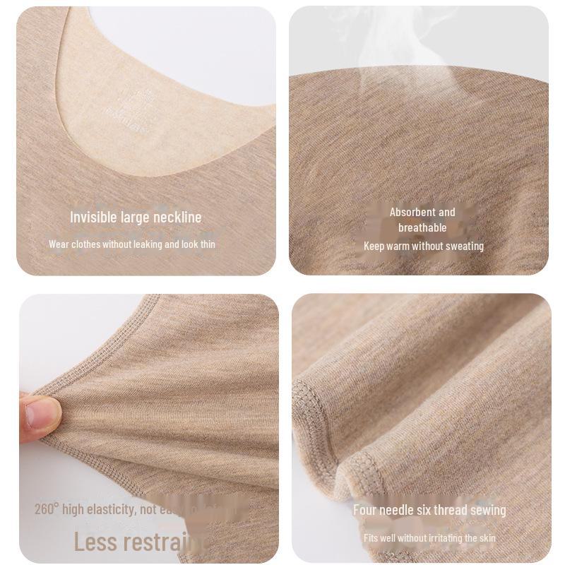 New Women's German Velvet Seamless Warm Vest - Thickened, Plus Velvet, Antibacterial for Autumn/Winter