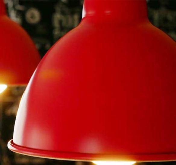 Stylish LED pendant light, ceiling light fixture, Nordic style, spotlight, single light, KMP-2003, yellow, includes warm white light [Kobe Mother's