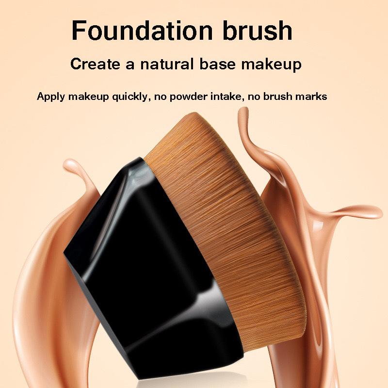 Foundation Brush, Flat Head, Seamless Makeup Brush, Powder-free Makeup Brush, Portable Storage Box, Beauty Tools