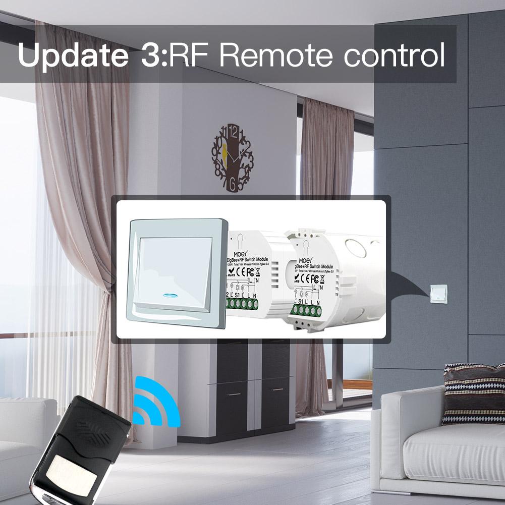 Customized Mini DIY Tuya Zigbee 3.0 RF 433 Smart Light Wall Switch Wireless Relay Module Tuya Google Home Alexa