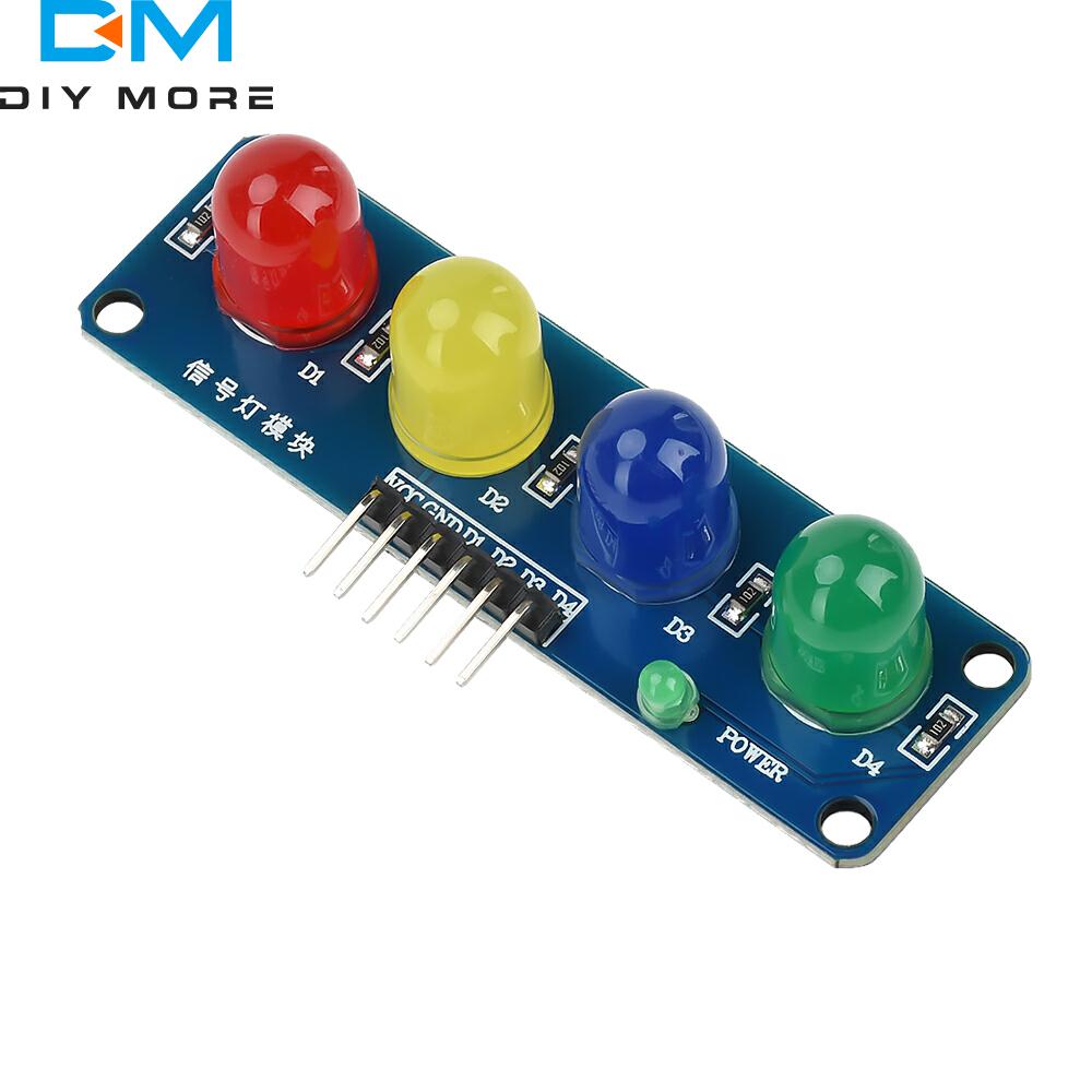 DC 3.3-5V ST009 Four Position LED Module Signal Light Red Yellow Green LED Module Traffic Light System Light