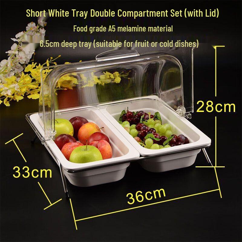 Nierxin Buffet Food Display Tray with Lid