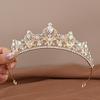 Baroque Rhinestone Bridal Crown - European Style Wedding Headdress for Women