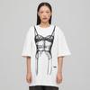 LALAFOX Corset Printing Oversized Sweat Shirt White Bq4Ch001