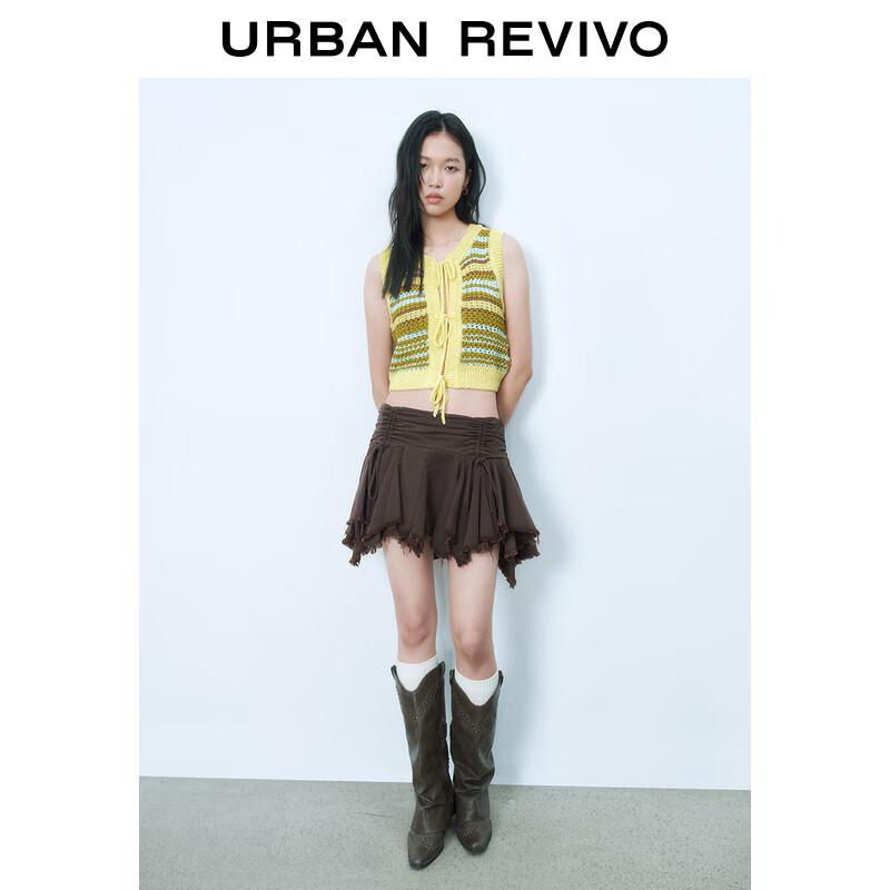 

Женский вязаный топ без рукавов UR с цветными блоками L