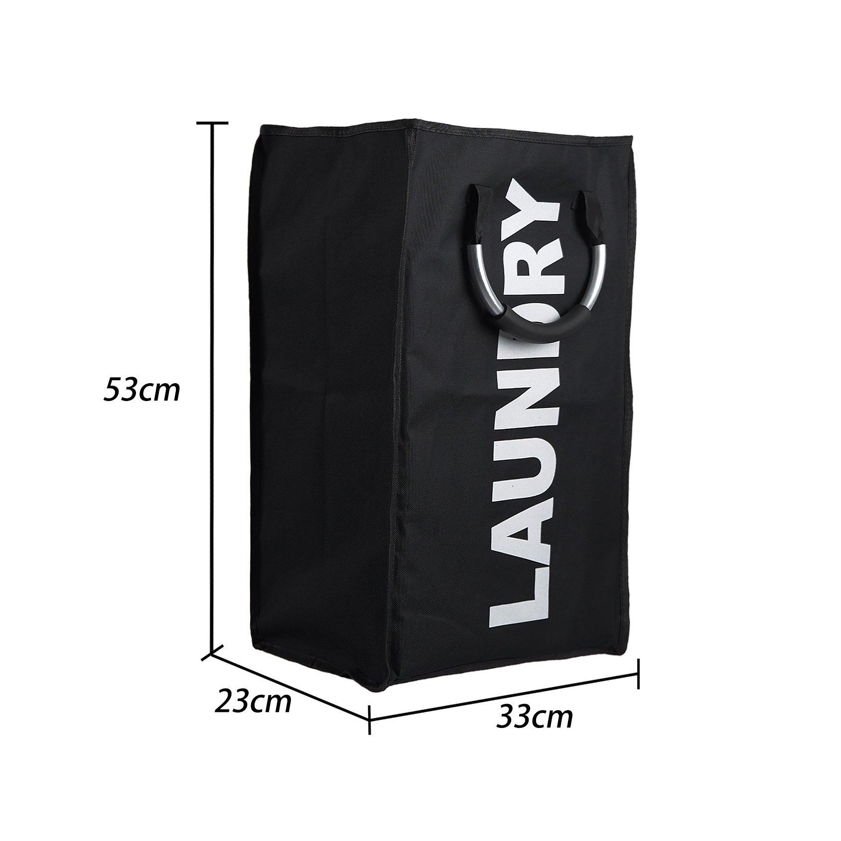 Large-Capacity Foldable Portable Laundry Basket with Aluminum Handle