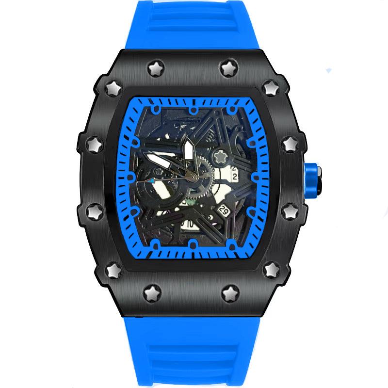 High-Value Fashion Quartz Watch Trendy Luminous Five-Pointed Star Barrel-Shaped Men'S Watch