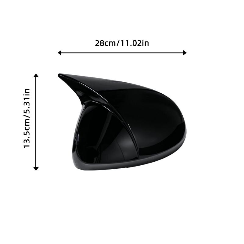 Pair Ox Horn Rear View Mirror Cover Trim for Volkswagen VW Tiguan MK1 2009-2016 Car Rearview Mirror Covers Accessory