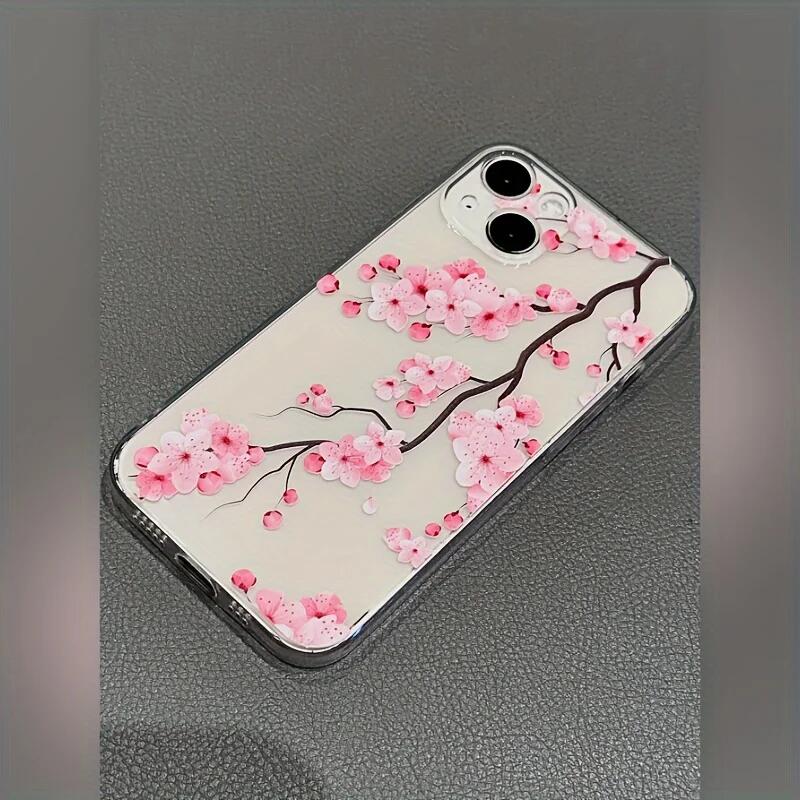 Wzorowe Przezroczyste Drukowane Kwiatowe Etui Pokrowce Skórzane Dla Iphone Xiaomi Samsung Pokrowiec na Telefon Odporny na Zarysowania