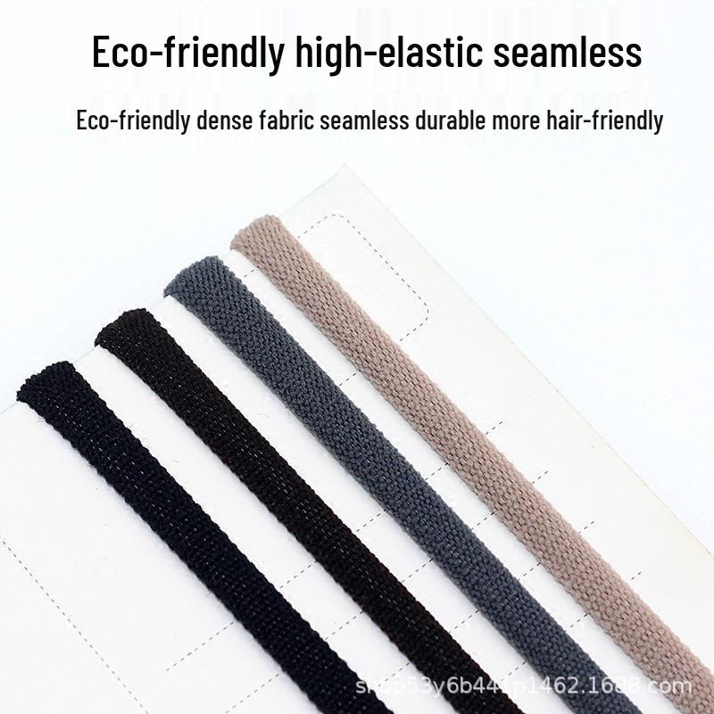 Hochelastischer koreanischer Haargummi: Nahtlose schwarze Haargummis, die das Haar nicht beschädigen