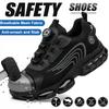Comfortable Breathable Slip Resistant Work Shoes Indestructible Steel Toe Puncture Resistant Safety Shoes Outdoor Sneaker