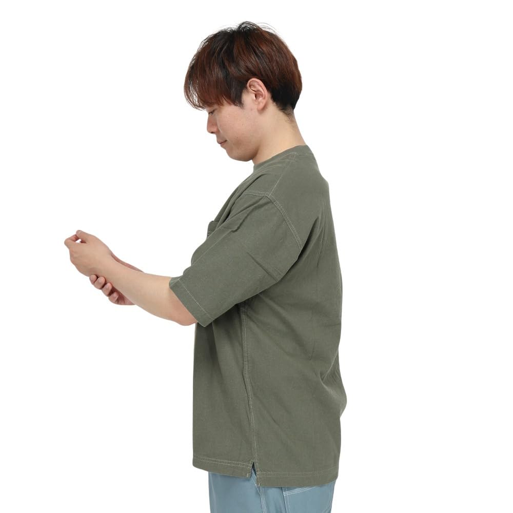 Jack Wolfskin Short Sleeve Hemp JP LHMP WOODWORKER T Cotton olive Men's T-Shirt (Moisture-Wicking, Quick-Drying, Anti-Odor, Antibacterial) [5033891 /