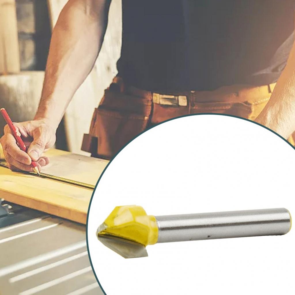 Router Bit 90 Degree Carbide High Strength V-shaped