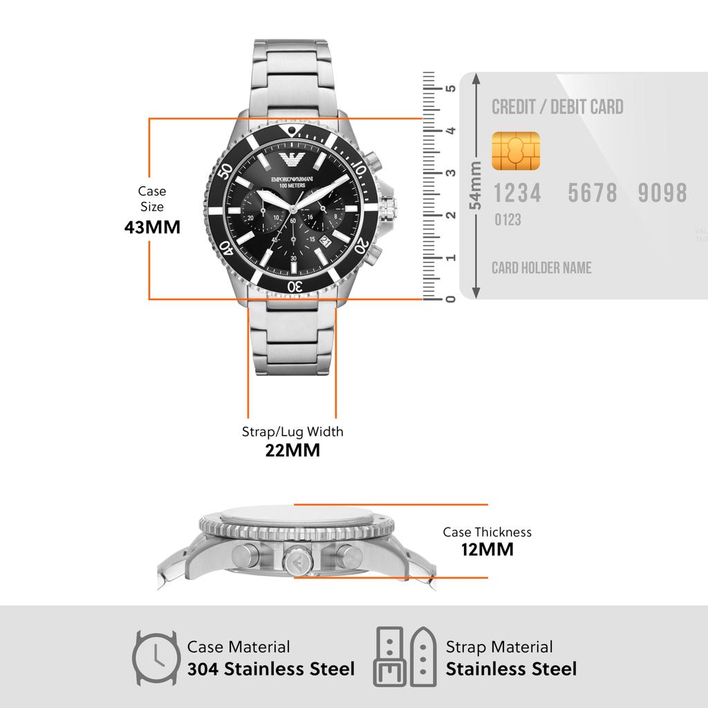 Emporio Armani WORLD EXPLORER AR11360 Silver Watch Men's