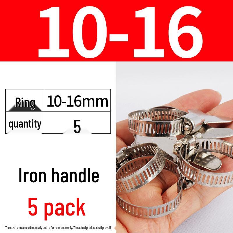 Nerezová hadicová spona, ručně utahovací páska pro vodní a vzduchové potrubí