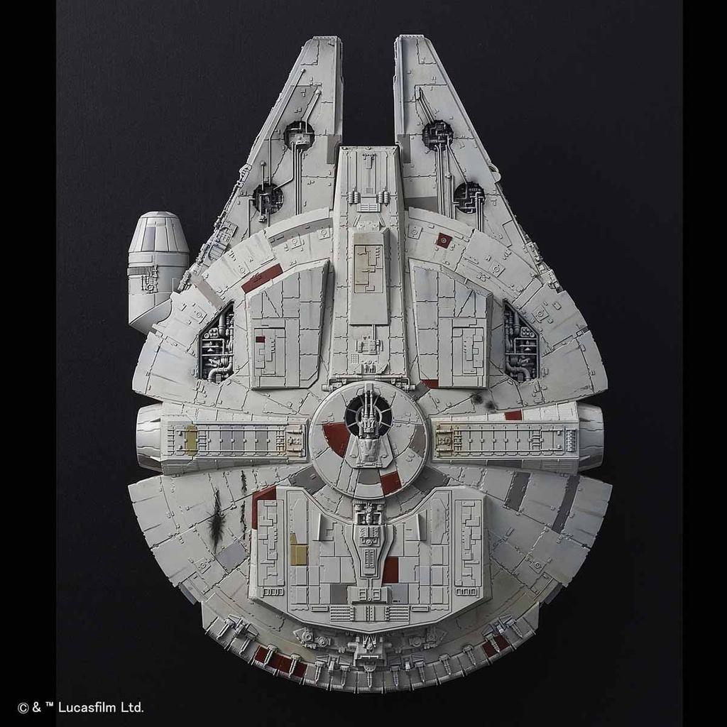 BANDAI SPIRITS Star Wars Millennium Falcon (Star Wars: The Rise of Skywalker) 1/144 Scale Pre-Colored Plastic Model