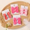 Xiaoqi Same Solid Color Children'S Bow Set Cute Hairpin Baby Hair Accessories Headgear 5198