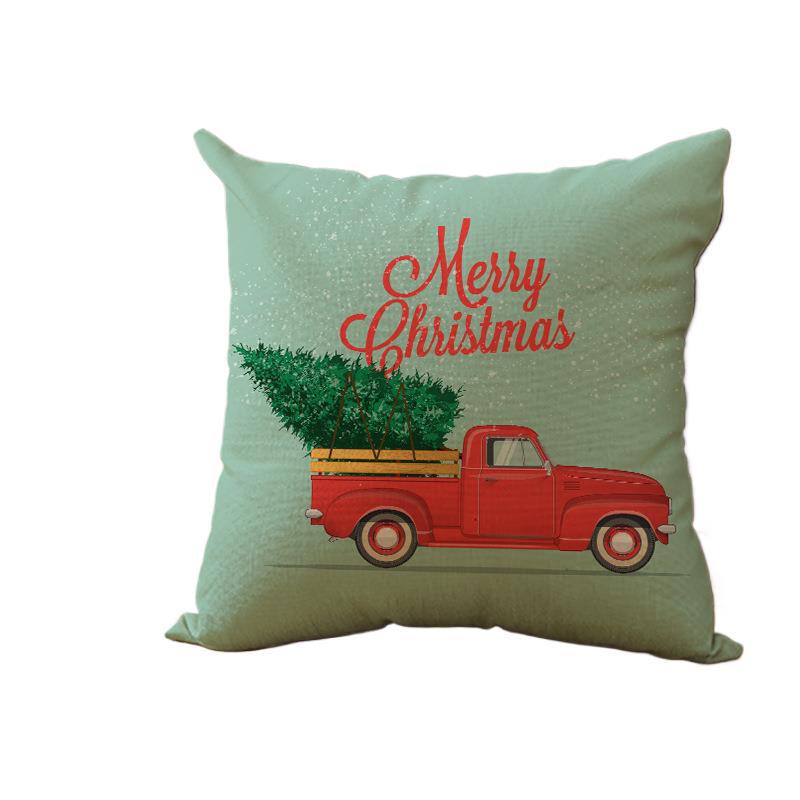 Cartoon Bedruckter Polyester Kissenbezug Zuhause Weihnachts-Serie Sofa Kissenbezug Neuer Kissenbezug
