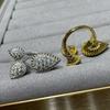 Hot Brand Vintage Full Diamond Women's Rings Luxury Jewelry For Women Water Drop Designer Rings Fashion Pure 925 Silver Rings