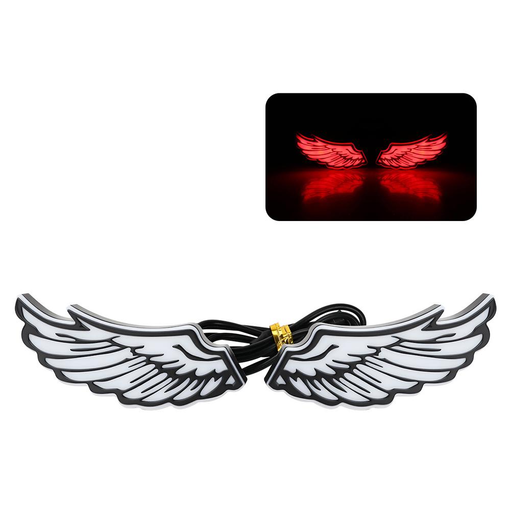 2Pcs Motorcycle Auto LED DRL Daytime Running Lights Angel's Wings Backup Lamp Automobiles Reversing Parking Turn Signal Lamp