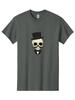 Skull-With-Top-Hat Mens Graphic Tee, 100% Cotton, Casual Summer Wear