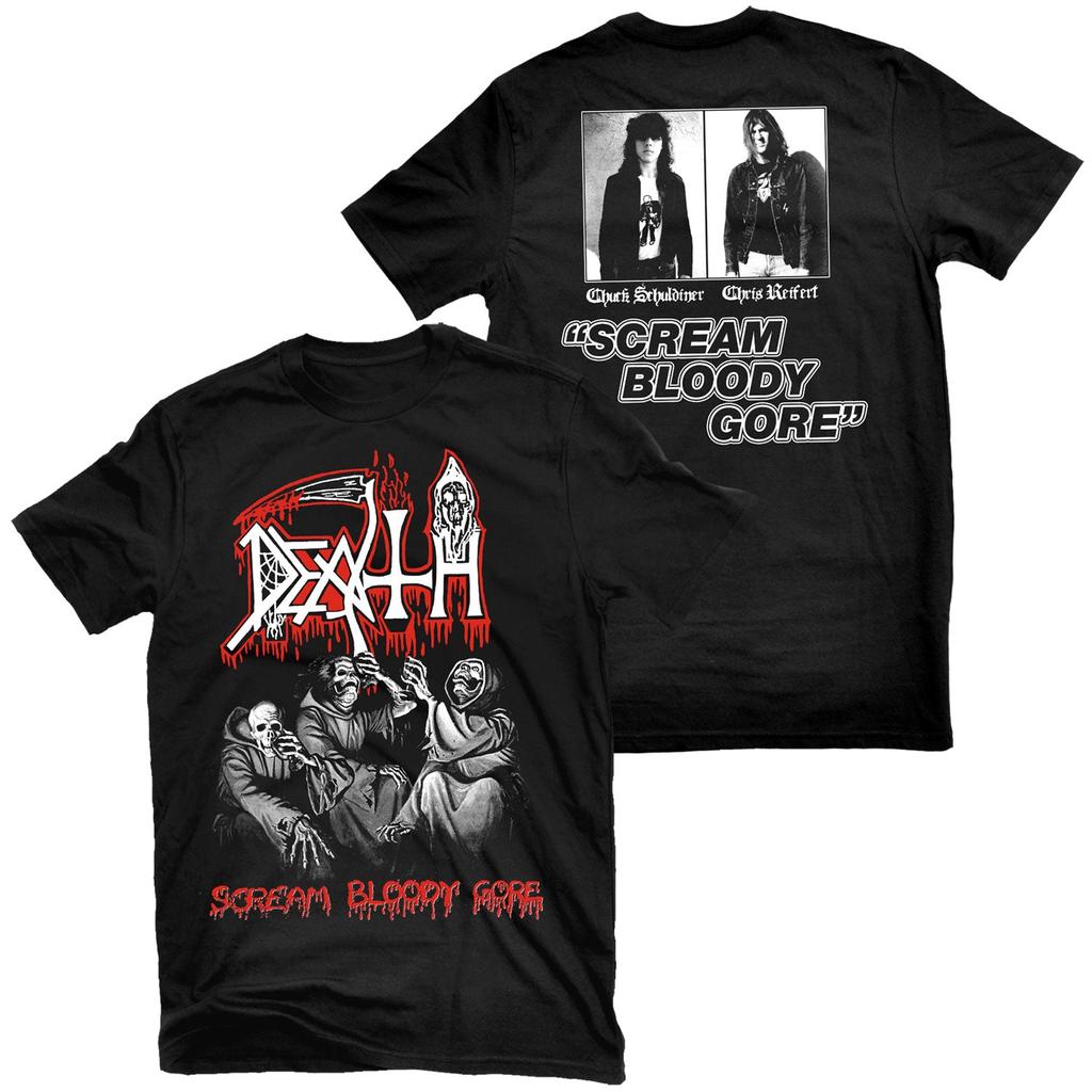 Death Scream Bloody Gore Throwback Heavy Metal Rock Band Style Summer Casual TShirt Unisexs and Womens Luxury