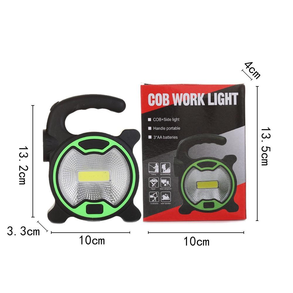 Multifunctional Outdoor Camping Portable Searchlight LED+COB Floodlight Emergency Light 3*AAA Battery Working Light