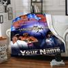 Wrestlemania Customize Text Blanket Lightweight Personalized Blanket Durable Comfort for Living Room Couch Seaside Office Four Seasons Universal