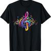 Colorful Music Treble Clef T Shirt