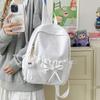 Cute Bowknot Backpack for Women Large Capacity Nylon School Backpack Kawaii Travel Daypack Casual College Bookbag