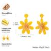 Fashion Boho Candy Color Raffia Flower Dangle Earrings for Women Elegant Handmade Sweet Earrings Summer Party Vacation Jewelry